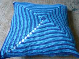 Large Two Colour Granny Square Cushion Cover - thumbnail 1