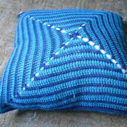 Large Two Colour Granny Square Cushion Cover - thumbnail 2