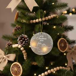 First Christmas Together Ornament, Personalised Couple Names Bauble, Bear Gift 2025 - thumbnail 4