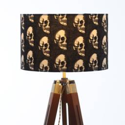 Lampshade Black Velvet - Skulls Halloween Witch Gothic Handmade Drum Lamp Shade 25cm 30cm 35cm 40cm 45cm Table Lamp Shade, Ceiling Shade - thumbnail 2