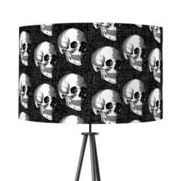 Lampshade Black Velvet - Skulls Halloween Witch Gothic Handmade Drum Lamp Shade 25cm 30cm 35cm 40cm 45cm Table Lamp Shade, Ceiling Shade