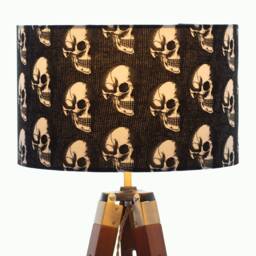 Lampshade Black Velvet - Skulls Halloween Witch Gothic Handmade Drum Lamp Shade 25cm 30cm 35cm 40cm 45cm Table Lamp Shade, Ceiling Shade - thumbnail 3
