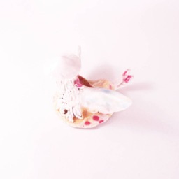 Sweet Angel, Ceramic Figurine, Girl Decor, Home Handmade Handformed Ceramic, Gift - thumbnail 3