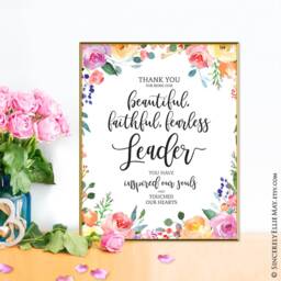 Leadership Quotes Printable Gifts - Beautiful, Faithful, Fearless Leader You Print Wall Art, Show Your Appreciation To 40043 - thumbnail 3