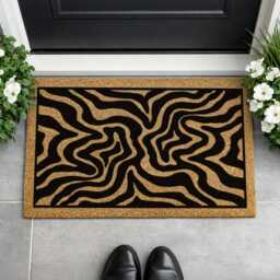 Abstract Swirl Doormat - Liquid Marble Welcome Mat Modern Boho Entryway Rug - thumbnail 3