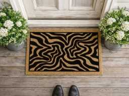 Abstract Swirl Doormat - Liquid Marble Welcome Mat Modern Boho Entryway Rug