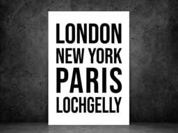 Lochgelly Iconic Bold Town Scotland Print Poster - Fife Gift Bespoke A5 A4 A3 Framed Or Unframed - thumbnail 1