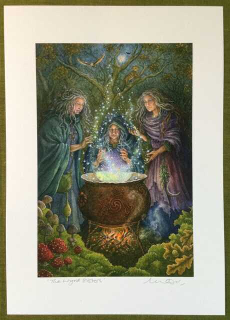 "The Wyrd Sisters - Print From The ""Forest Of Enchantment Oracle" - image 1