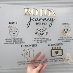 Botox Results Journey Acrylic Sign - Salon Decor A3 - thumbnail 2