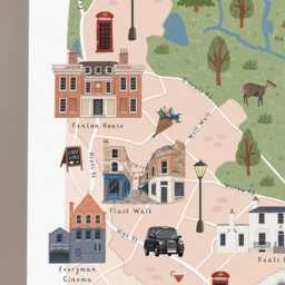 Hampstead Map Print, Illustrated Of Hampstead, Colourful Poster, Hand Drawn Wall Art, Personalised Housewarming Gift - thumbnail 3