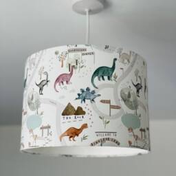 Dinosaur Lampshade, Childrens Dinosaur Lampshade, Lamp, Ceiling Themed Room, Dino Lampshade - thumbnail 3