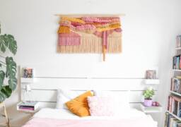 Large Colorful Yarn Wall Hanging Modern Fiber Art Tapestry