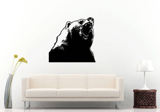 American Black Bear Forest Woods Animal Predator Roaring Wall Sticker Decal Vinyl Mural Decor Art L2244 - image 1