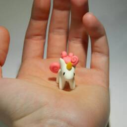 Handmade Collectible Polymer Clay Colorful Unicorn Figurines - thumbnail 4