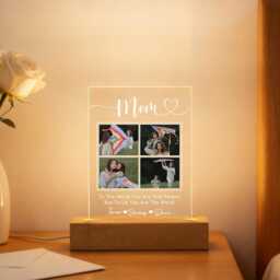 Personalized Photo Night Light, Collage Led Custom Gifts For Mother's Day, Mum Birthday Gift Her, Mummy - thumbnail 2