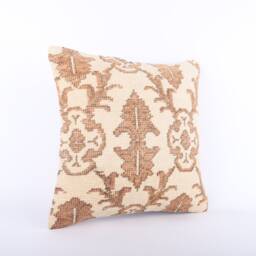 Handwoven Turkish Kilim Pillow Cover Boho Home Decor - 18x18 - thumbnail 2