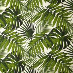 Palm Leaf Pillow Cover Tropical Green Cotton Cushion - thumbnail 2