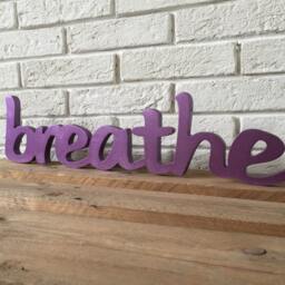 Breathe Wood Sign - Rustic Wall Decor, Yoga Studio Art - thumbnail 2