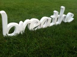Breathe Wood Sign - Rustic Wall Decor, Yoga Studio Art - thumbnail 1
