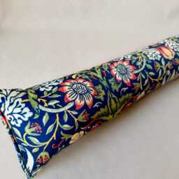 Strawberry Thief Navy Velvet Heavy Draught Excluder - William Morris 70-200cm Weighted Draft Stopper Windows & Doors - thumbnail 3