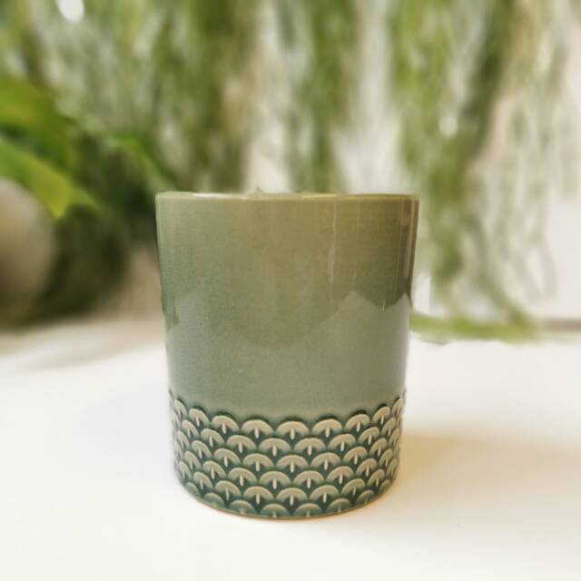 Art Deco Vintage Sunrise Ceramic Planter/Plant Pot - image 1