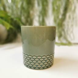 Art Deco Vintage Sunrise Ceramic Planter/Plant Pot - thumbnail 1
