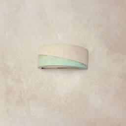 Handmade Ceramic Wall Sconce Turquoise Glazed Mid-Grey Light Fixture - thumbnail 3