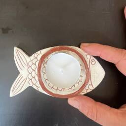 Ceramic Tea Light Holder-Tealight Holder-Ceramic Fish-Candle Stand-Ceramics & Pottery - thumbnail 2