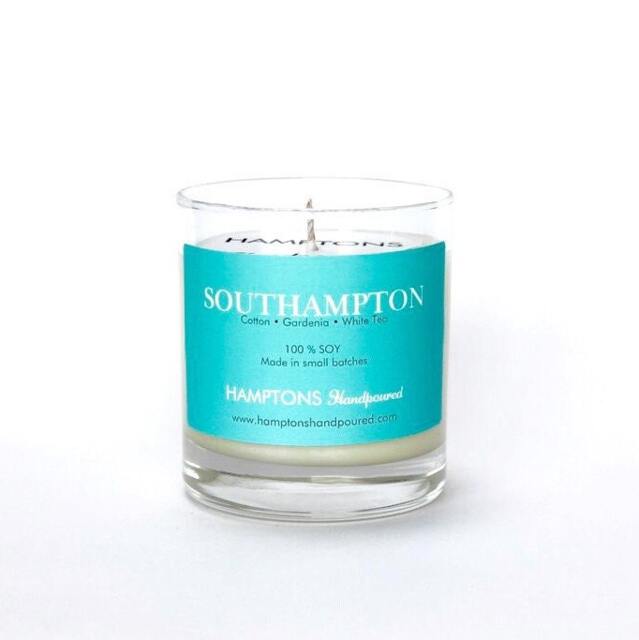 Southampton 8 Oz. Tumbler Cotton Gardenia White Tea Hamptons Handpoured Signature Village Series 100% Soy Candle Hand Poured - image 1