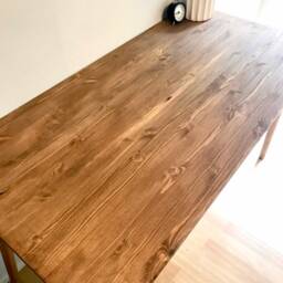 Bespoke Handmade Wooden Table/Desk. 120 X 60, Tapered Wood Legs. Natural, Light, , Medium, Dark Hipster Urban Style Any Size - thumbnail 2