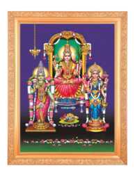 Kamakshi Amman Art Print in Golden Artwork Frame - 11 X 14 Inches - thumbnail 1