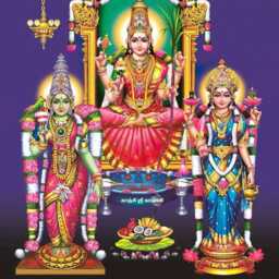 Kamakshi Amman Art Print in Golden Artwork Frame - 11 X 14 Inches - thumbnail 2