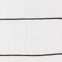 26x26 Pillow Cover White Throw Covers Modern, Linen Cushion Black & Euro Sham, Stripe Case - thumbnail 2