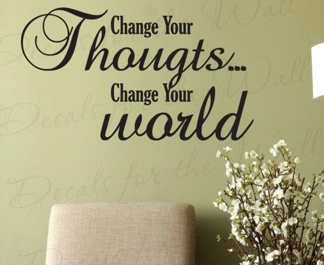 Change Your Thoughts World Inspirational Motivational Large Wall Lettering Decal Sticker Decor Vinyl Quote Art Saying Decoration I32 - image 1