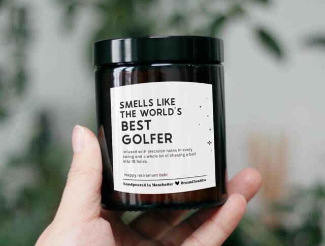 Christmas Birthday Gift For Golfers Friend Husband Dad Grandad - Retirement Secret Santa Candle Present Golfing Colleague Father's Day - image 1
