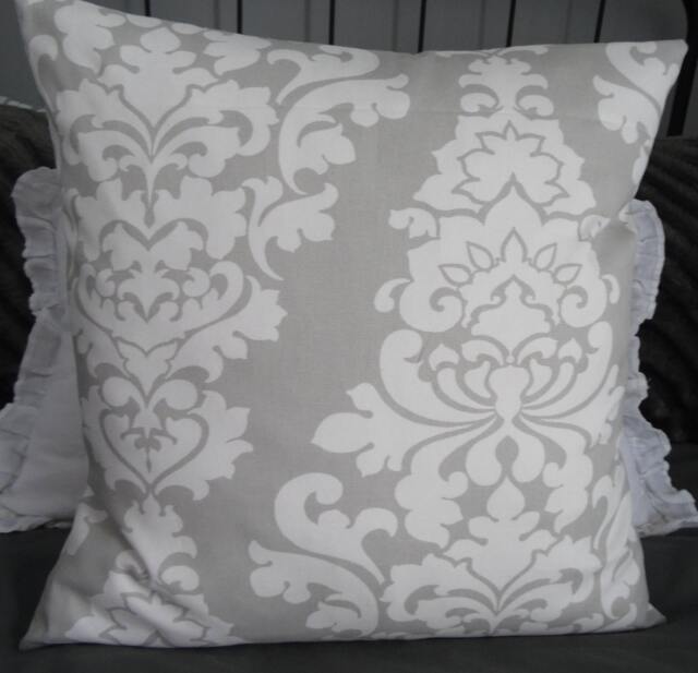 Grey.gray.white.pillow Cover.slipcovers.toss Pillows.throw Pillows.home Decor - image 1