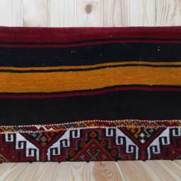 Kilim Lumbar Pillow 16x24 Inches Geometric Design Turkish Anatolian Cover Decorative Home Decor Pillow Cushion - thumbnail 4
