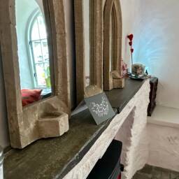Wonderful Set Of Three Gothic Mirrors Lancet & Sconce Vintage - thumbnail 2
