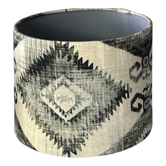 Santa Cruz Lampshade in Charcoal, Handmade Lampshades, Table Ceiling Lamp Shades, Black Lampshade, Shade - image 1