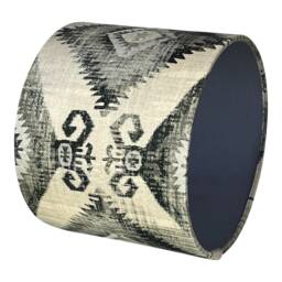Santa Cruz Lampshade in Charcoal, Handmade Lampshades, Table Ceiling Lamp Shades, Black Lampshade, Shade - thumbnail 2