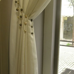 Luxury Triple Beaded Curtain Tieback - Antique Beige Metallic Ball Drapery Holdback Elegant Decor Window Tie Back 1 Meter - thumbnail 4