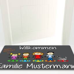 Dirt Sparrow?? Doormat With Name, Individually Designed Non-Slip - Washable High-Quality Outdoor Area Trap Mat Door - thumbnail 2