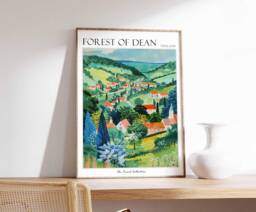 Forest Of Dean England Travel Poster Vintage Style Wall Art - thumbnail 1