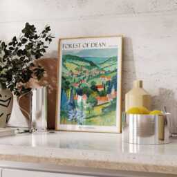 Forest Of Dean England Travel Poster Vintage Style Wall Art - thumbnail 2