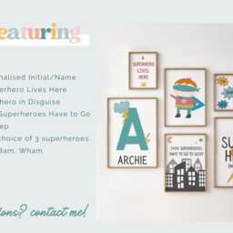 Superhero Nursery Decor - Boys Room Gallery Wall Art Prints - Set Of 6 - thumbnail 3