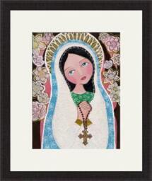 Maddonna Of The Rosary, Our Lady Virgin The Rosary Print, Queen Holly Wall Decor By Evona - thumbnail 3