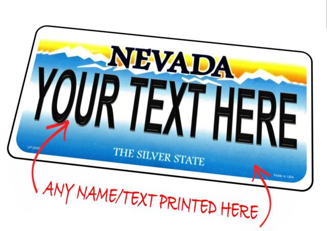 Nevada Las Vegas Novelty Number Plate Personalised Birthday Gift 15cm 29cm City