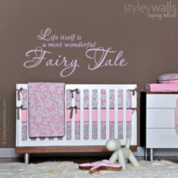 Fairy Tale Wall Decal, Vinyl Lettering Girls Bedroom Decor Sticker - thumbnail 2