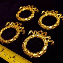 4 Gilt Gold Or White French Style Decorative Wall Furniture Moulding Pediment Plastic Decoration - thumbnail 3
