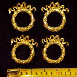 4 Gilt Gold Or White French Style Decorative Wall Furniture Moulding Pediment Plastic Decoration - thumbnail 2